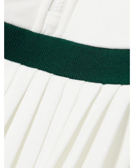 Mini-Robe En Jersey Stretch À Plis Jane Court Varley en coloris White