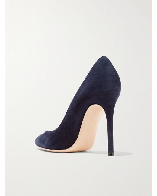 Gianvito Rossi Blue Gianvito 105 Suede Pumps