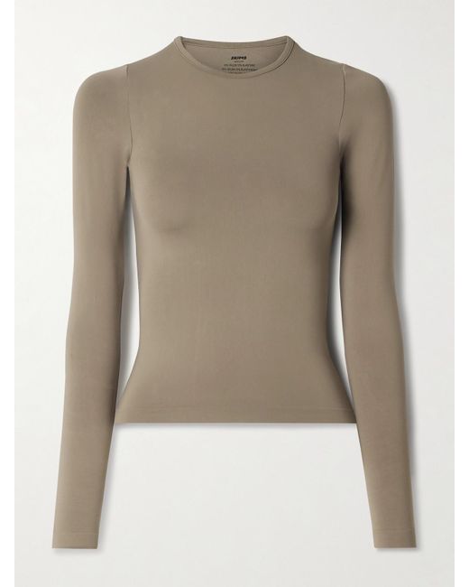 Skims Natural Soft Smoothing Seamless Long Sleeve T-Shirt