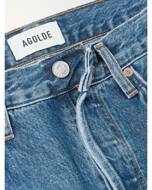 Agolde Blue 90S Mid-Rise Straight-Leg Jeans