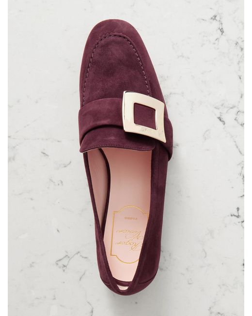 Mocassins En Daim À Boucles Roger Vivier en coloris Purple