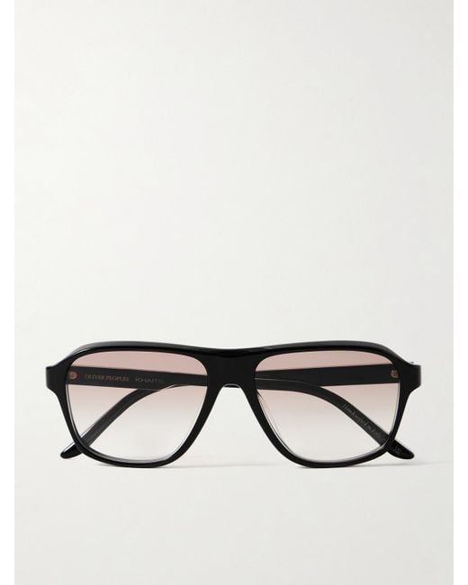 Oliver Peoples Black Khaite 1978Rx Square-Frame Acetate And-Tone Sunglasses