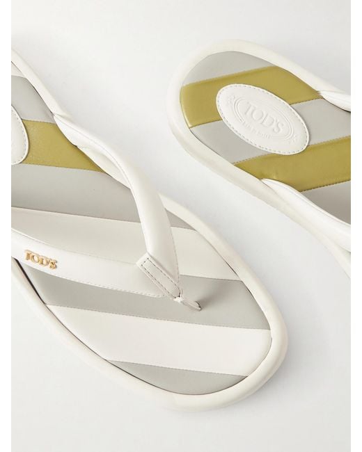 Tod's Natural Leather Flip Flop