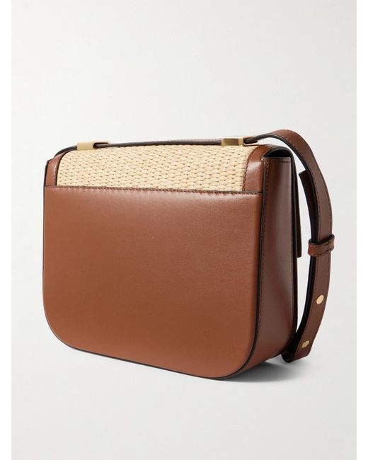 Sac Porté Épaule En Raphia À Finitions En Cuir Vancouver DeMellier London en coloris Natural