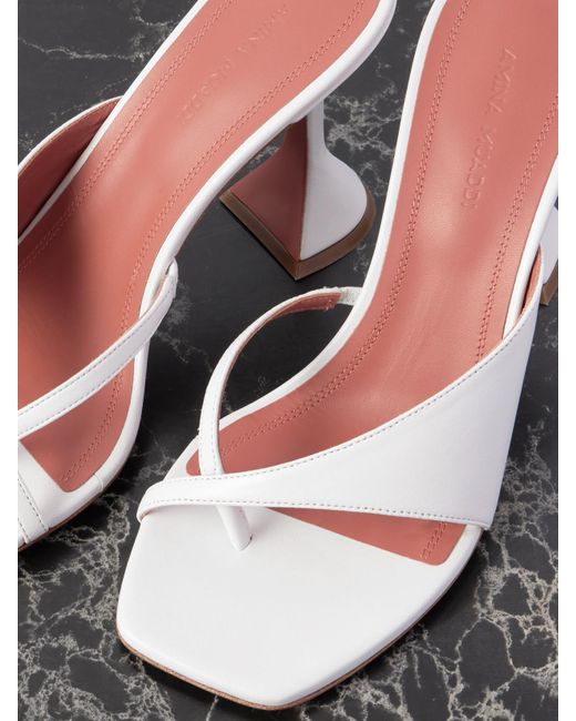 AMINA MUADDI White Shiona Leather Mules
