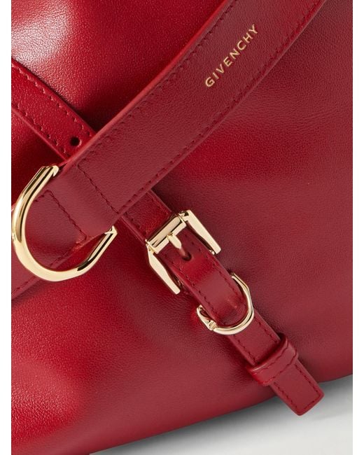 Givenchy Red Voyou Medium Leather Shoulder Bag