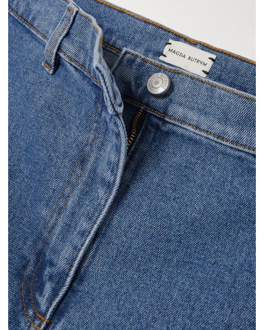 Magda Butrym Blue High-Rise Straight-Leg Jeans