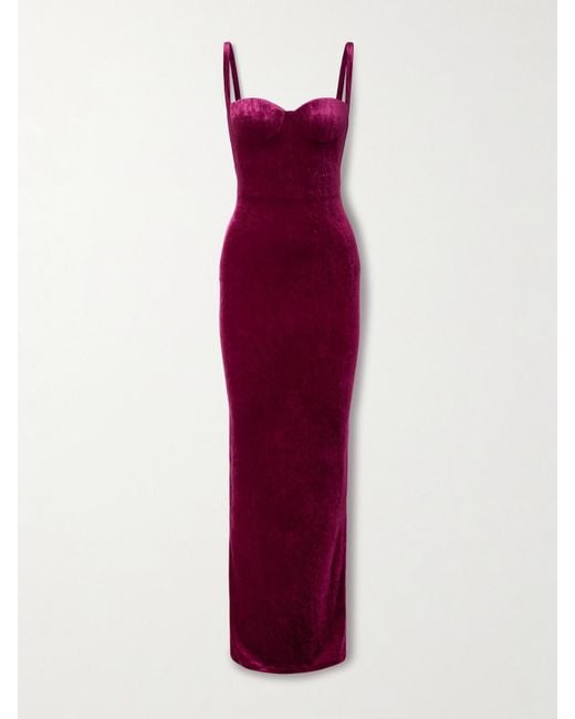 Balenciaga Red Velvet Gown