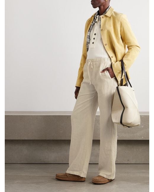 Fortela Natural Jaleh Linen Straight-Leg Pants