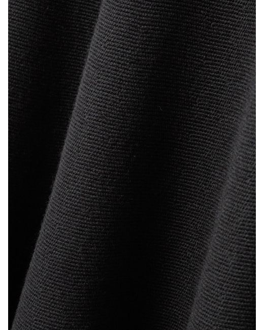 Gabriela Hearst Black Alia Crochet-Trimmed Wool Maxi Dress