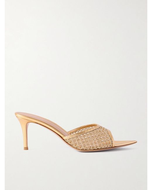 Gianvito Rossi Natural Sienna 70 Leather Mules