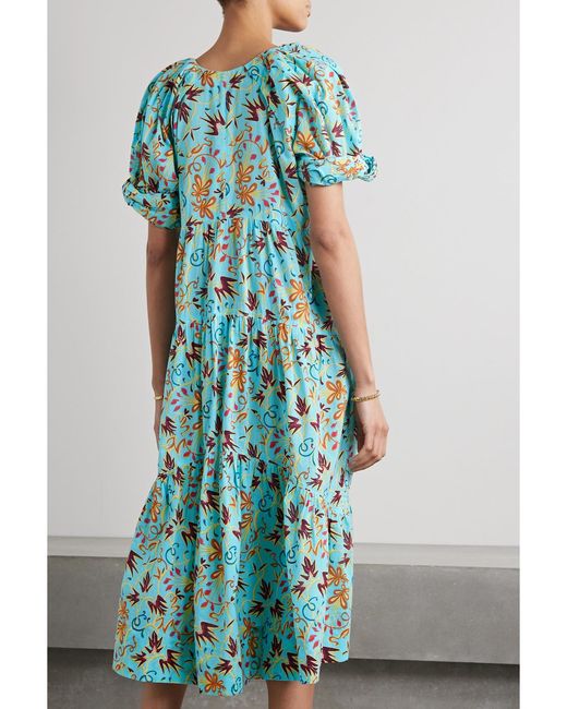 Robe Midi En Voile De Coton Imprimé Carmela A.L.C. en coloris Blue