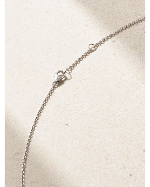 L'Atelier Nawbar Natural The 5 Dots Kette Aus 18 Karat Weißgold Mit Diamanten
