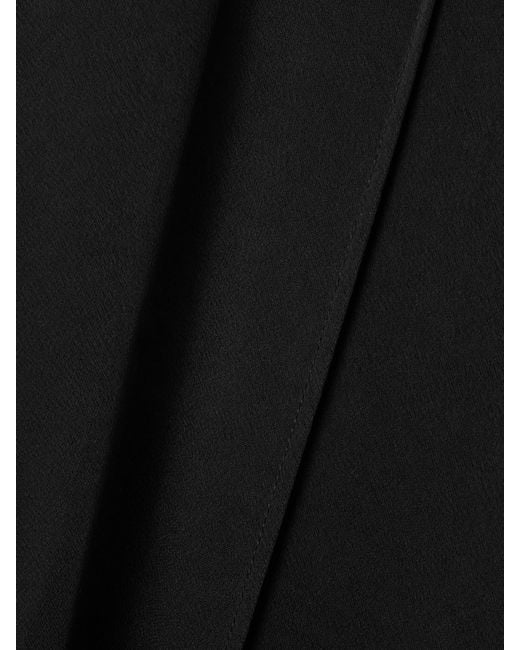 Jonathan Simkhai Black Kyra Satin Wide-Leg Pants