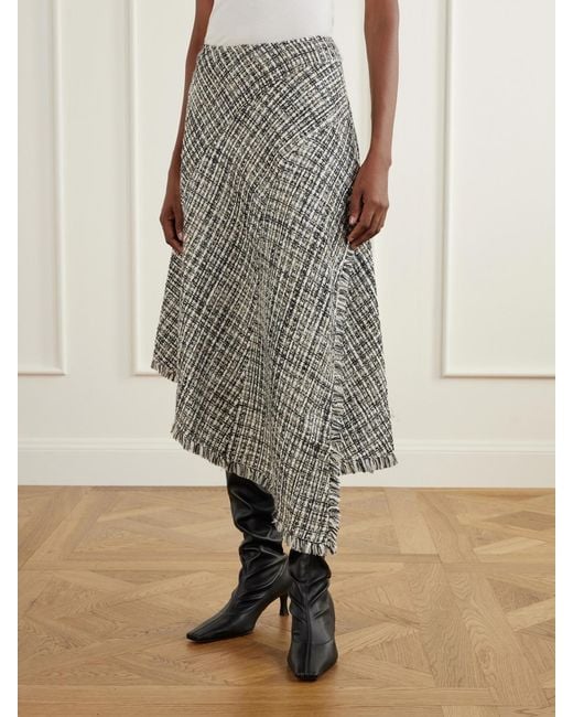 Proenza Schouler White Layne Tweed Midi Skirt