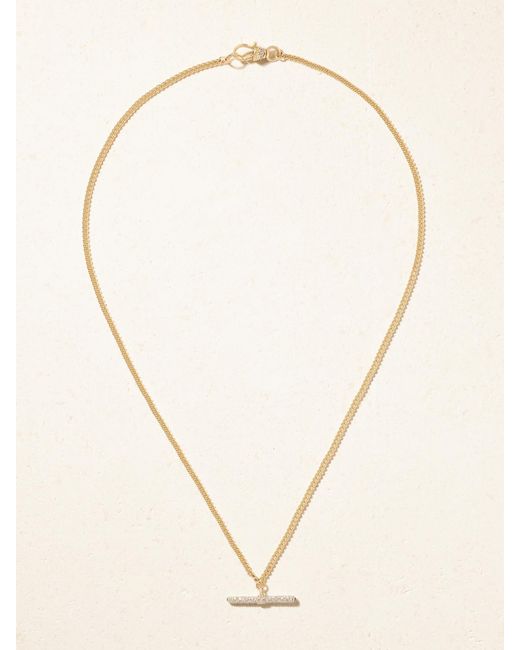 Lucy Delius Natural Baby T-Bar 14-Karat Diamond Necklace