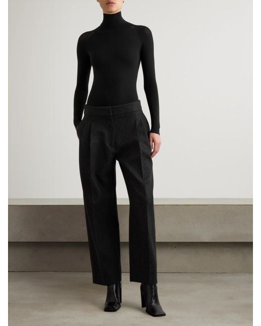 Alaïa Black Stretch-Jersey Turtleneck Bodysuit