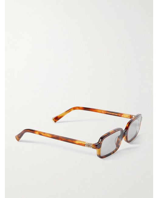 Miu Miu Multicolor Rectangular-Frame Acetate Sunglasses