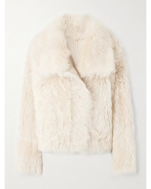 Yves Salomon Natural Shearling Jacket