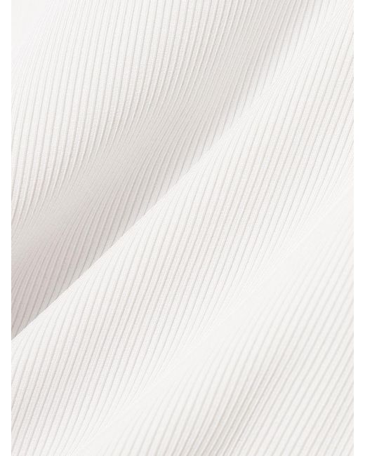 Goldsign White Ribbed Stretch-Jersey Tank