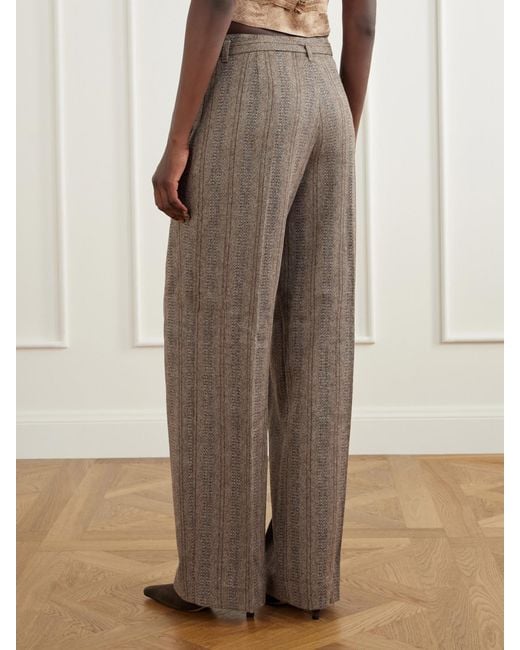 RRL Natural Wool And Cotton-Blend Wide-Leg Pants