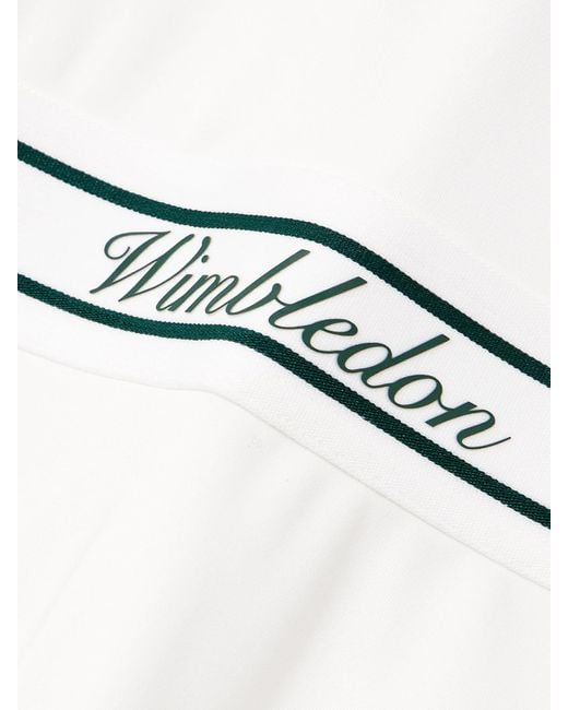 Polo Ralph Lauren White Wimbledon Embroidered Stretch-Knit Tennis Dress