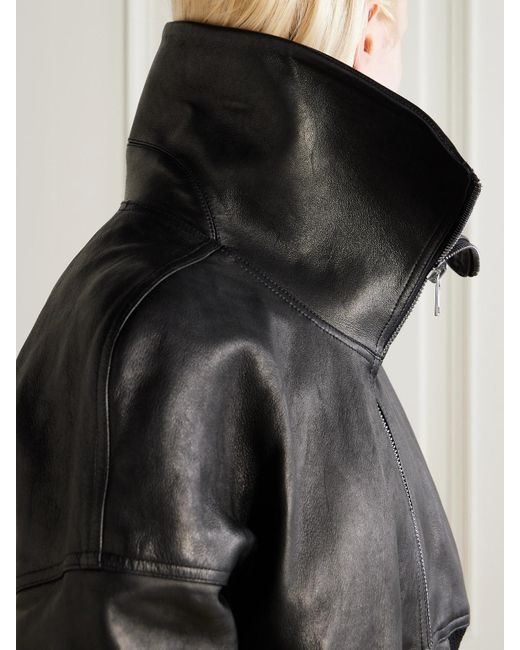 Veste Raccourcie En Cuir Rembourré Rick Owens en coloris Black