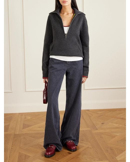 Mocassins En Cuir À Ornements Horsebit Gucci en coloris Red