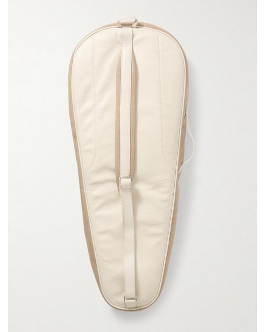 Brunello Cucinelli Natural Leather And Mesh Tennis Racket Bag