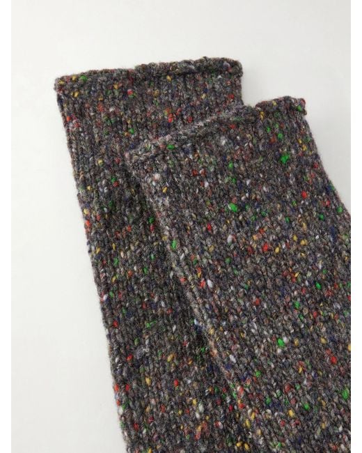 Gabriela Hearst Gray Stela Ribbed Cashmere-Blend Socks