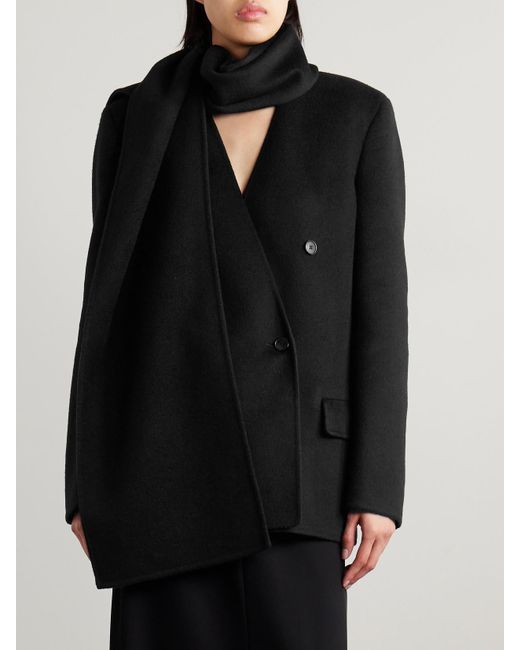 Veste À Double Boutonnage En Cachemire À Écharpe Calitra The Row en coloris Black