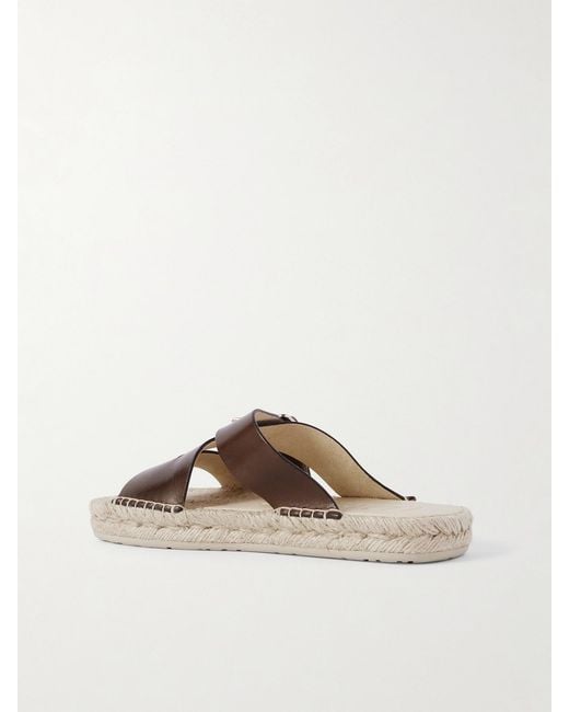 Loewe Brown Paula's Ibiza Leather Platform Sandals