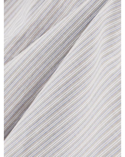 Deiji Studios White Ease Pyjama-Hose Aus Gestreifter Biobaumwollpopeline