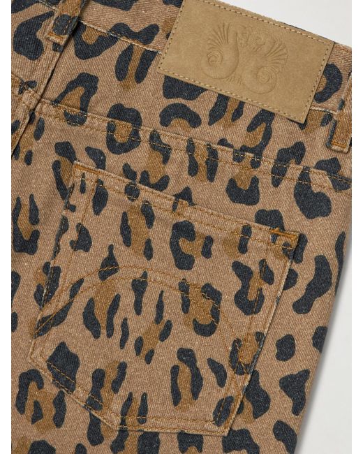 Blazé Milano Natural Simba Paso Leopard-Print Mid-Rise Slim-Fit Jeans