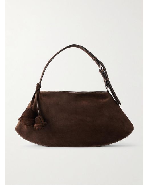 Magda Butrym Brown Maya Suede Shoulder Bag