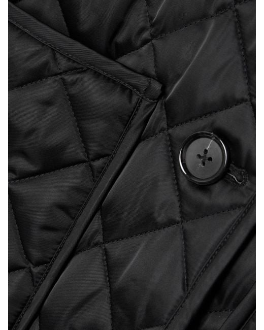 Totême  Black Steppjacke Aus Recyceltem Shell Mit Schaldetail