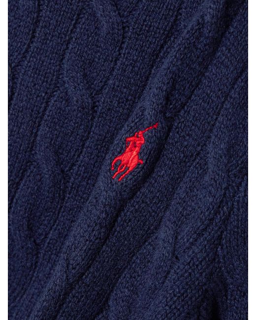 Polo Ralph Lauren Blue Cotton And Wool-Blend Maxi Dress