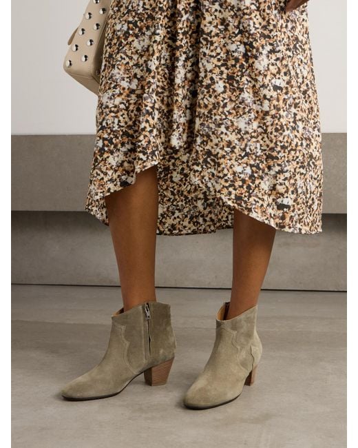 Isabel Marant Natural Étoile The Dicker Suede Ankle Boots