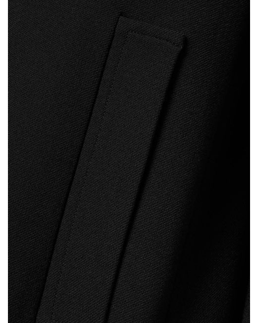 Khaite Black Saphra Wool-Blend Twill Coat