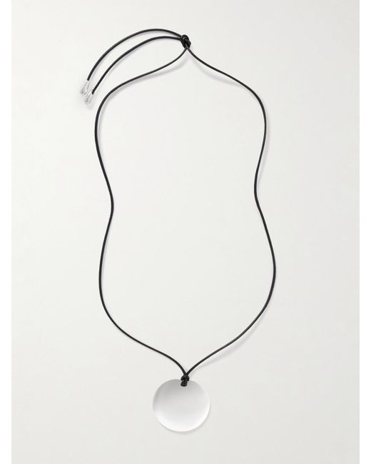 Sophie Buhai White Medium Full Moon Cord And Necklace