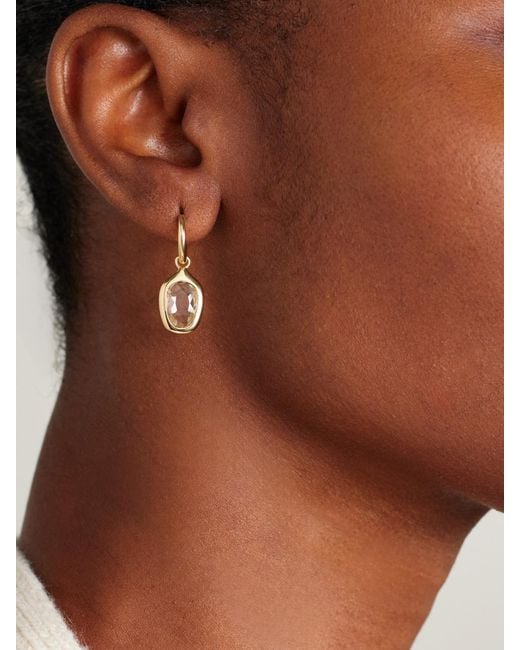 BY PARIAH Natural Orbit Prism 14-Karat Recycled Topaz Hoop Earrings