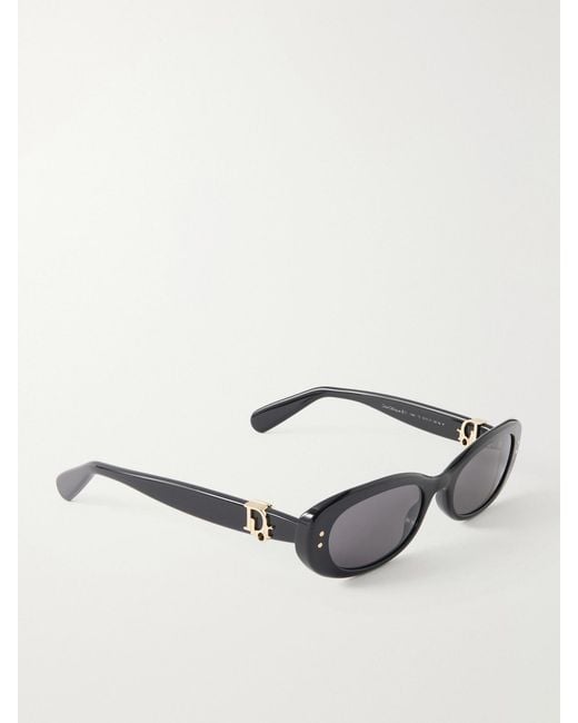 Dior Black Dior Oblique B1I Oval Acetate Sunglasses