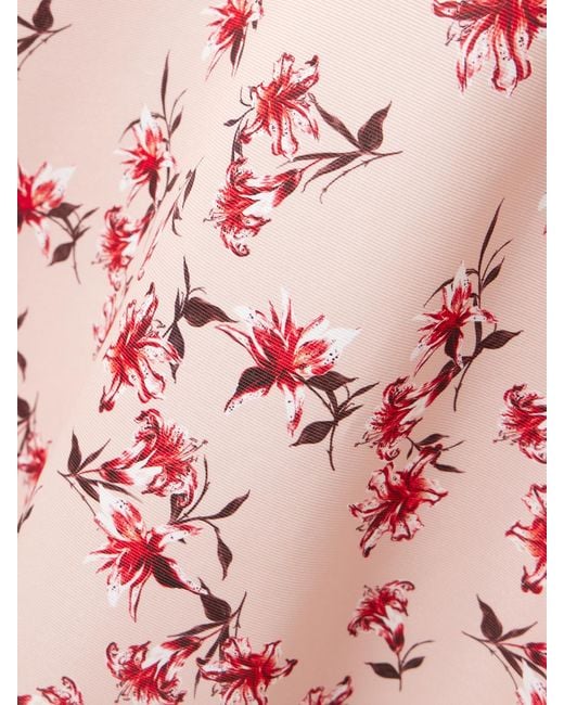 Shiloh Floral-Print Faille Midi Dress Emilia Wickstead en coloris Pink