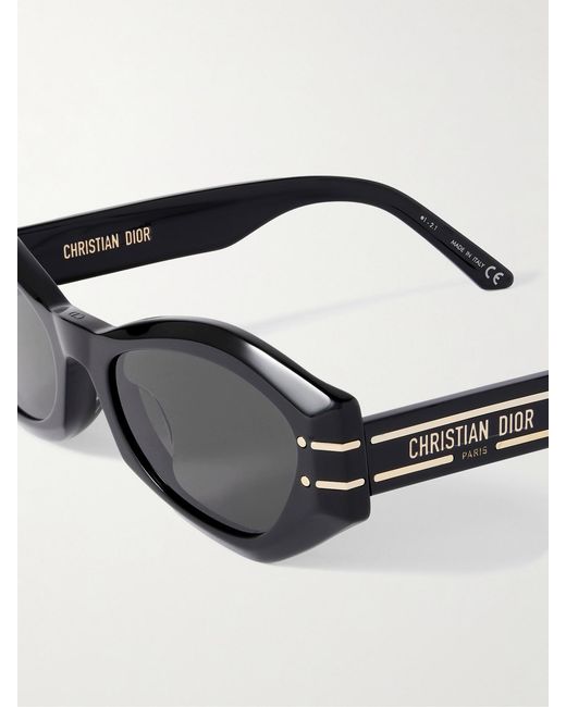 Dior Black Diorsignature B1U Cat-Eye Acetate Sunglasses