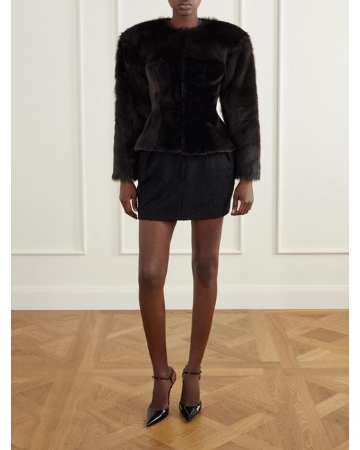 Magda Butrym Black Shearling Jacket