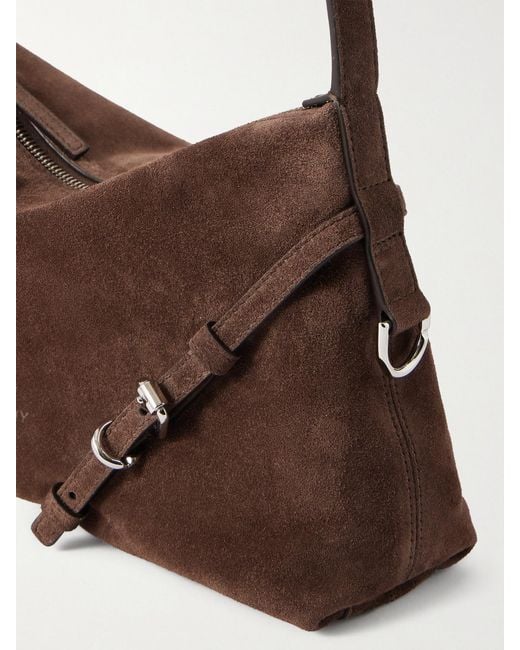 Givenchy Brown Voyou Suede Shoulder Bag