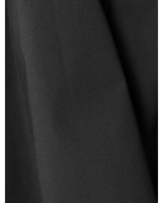 Staud Black Gwen Paneled Cotton-Blend Poplin Mini Dress