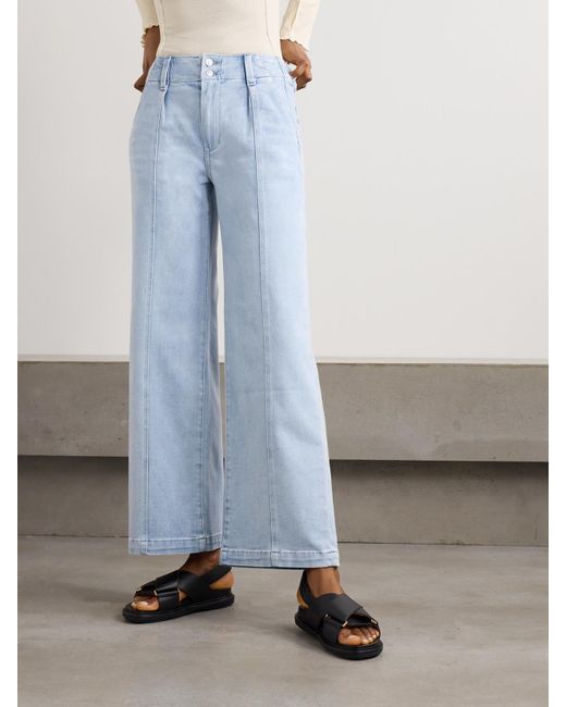 PAIGE Blue Brooklyn Wide-Leg Jeans
