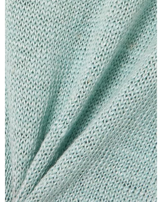 Maison Margiela Blue Pullunder Aus Gestricktem Hanf