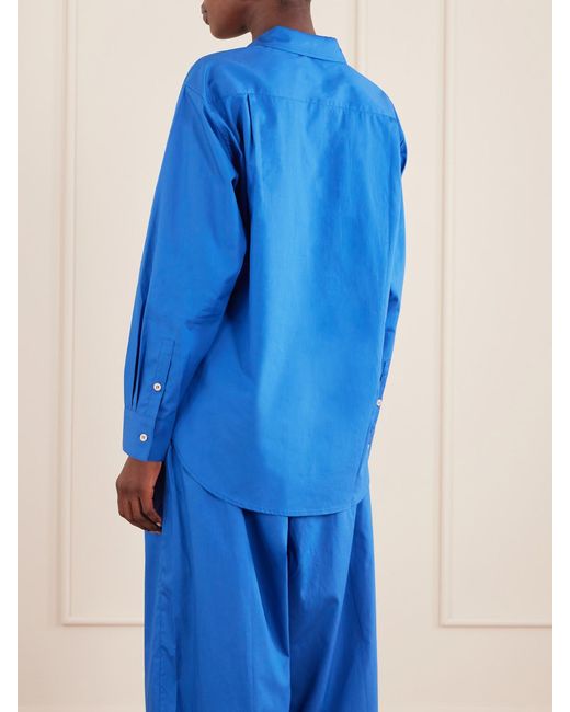 Jamie Haller Blue The Logo Weekend Cotton Shirt